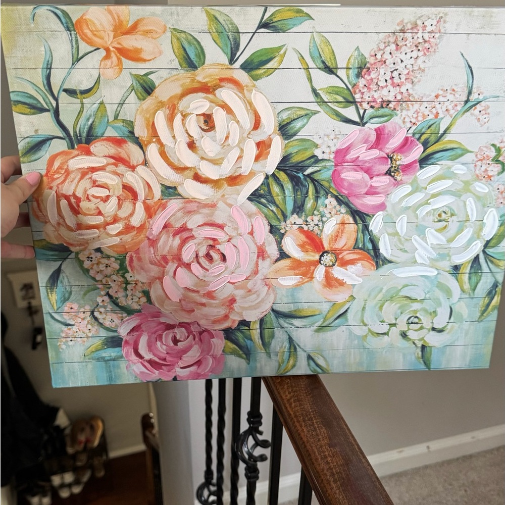 Floral Canvas Wall Art - Multicolor